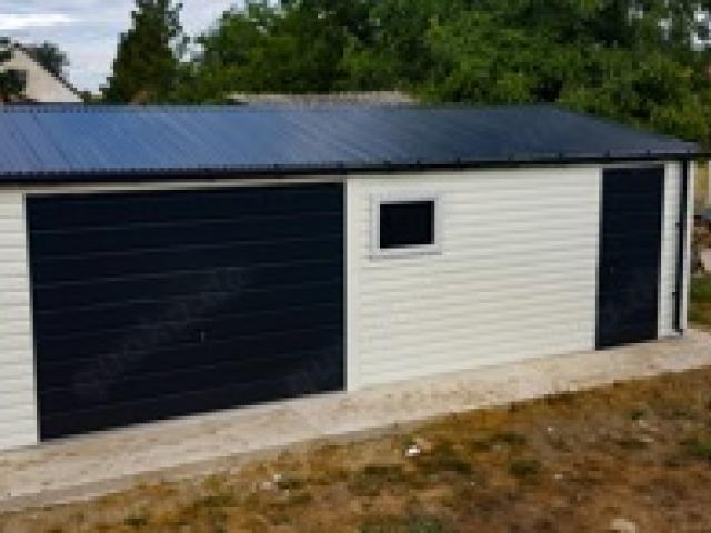 Garage 8x6m, Blechgarage, Fertiggarage, Garage mit Hauswirtschaftsraum, Premium Garage - 1